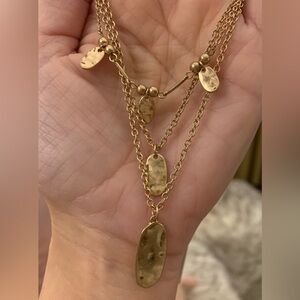 NWT- 3 piece layered necklace set graduated from 14”-18” with 3” extender